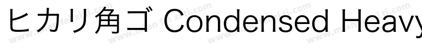 ヒカリ角ゴ Condensed Heavy字体转换